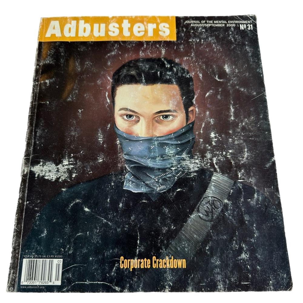 Adbusters Magazine Issue 31 Aug/Sept 2000 – Vintage Collectible